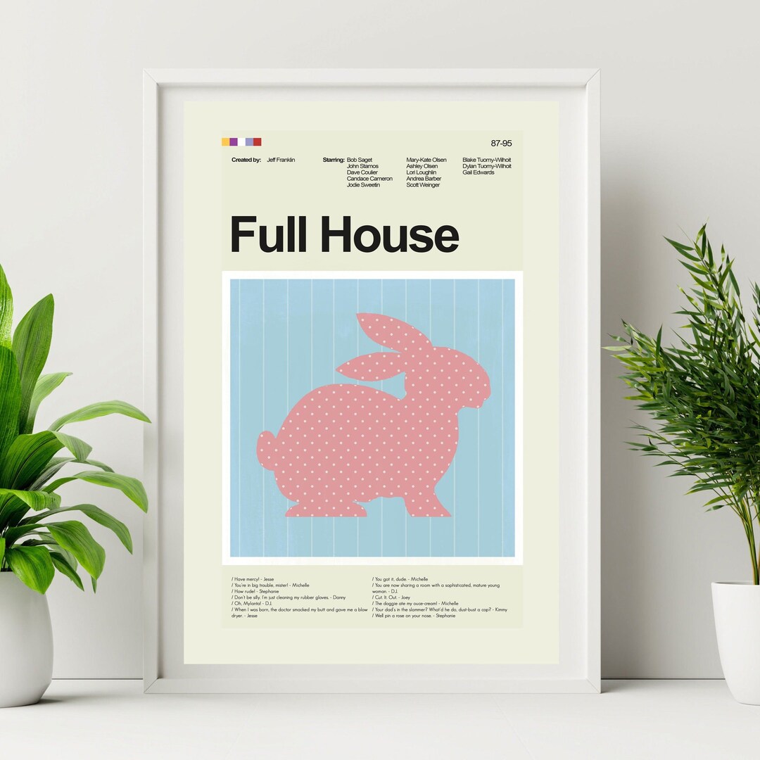 Full House - Bunny Wallpaper | 12"x18" or 18"x24" Print Only - Etsy