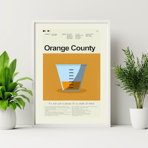 Orange County Inspiriert Mid-Century Modern Print | Nur für 12 &quot;x 18 &quot;oder 18 &quot;x 24&quot; Druck