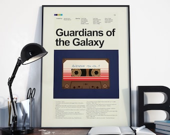 Guardians of the Galaxy Inspired Mid-Century Modern Print | 12"x18" or 18"x24" Print only