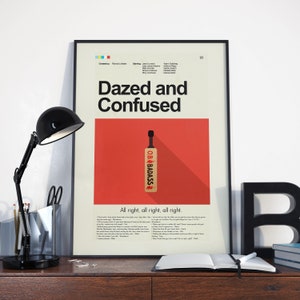Dazed and Confused にインスパイアされたミッドセンチュリーモダンプリント | 12"x18" または 18"x24" プリントのみ