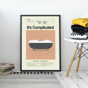 É complicado impressão moderna inspirada em meados do século | 12&quot;x18&quot; ou 18&quot;x24&quot; Somente impressão