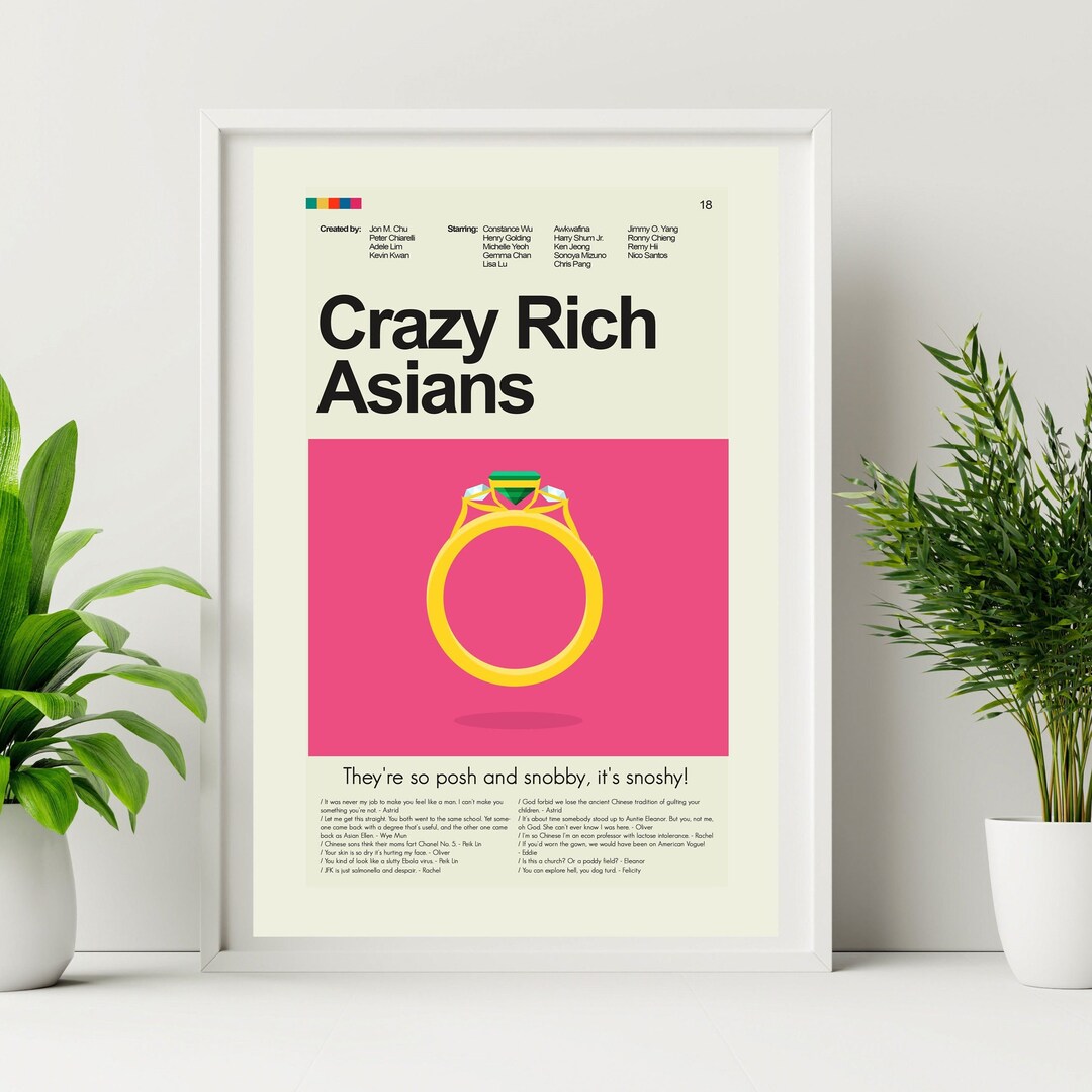 Crazy Rich Asians Inspired Mid-century Modern Print | 12"x18" or 18"x24 ...