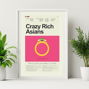 Crazy Rich Asians Inspired Mid-Century Modern Print | 12&quot;x18&quot; or 18&quot;x24&quot; Print only
