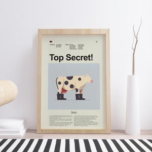 Top Secret! Mid-Century Modern Print | 12&quot;x18&quot; or 18&quot;x24&quot; Print only