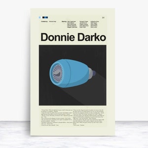 Donnie Darko Inspirierter Mid-Century Modern Print | 12&quot;x18&quot; oder 18&quot;x24&quot; Print only