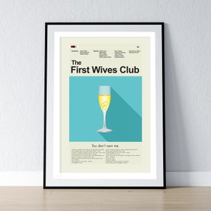 First Wives Club - Champagne Glass with Rings | 12&quot;x18&quot; Print Only