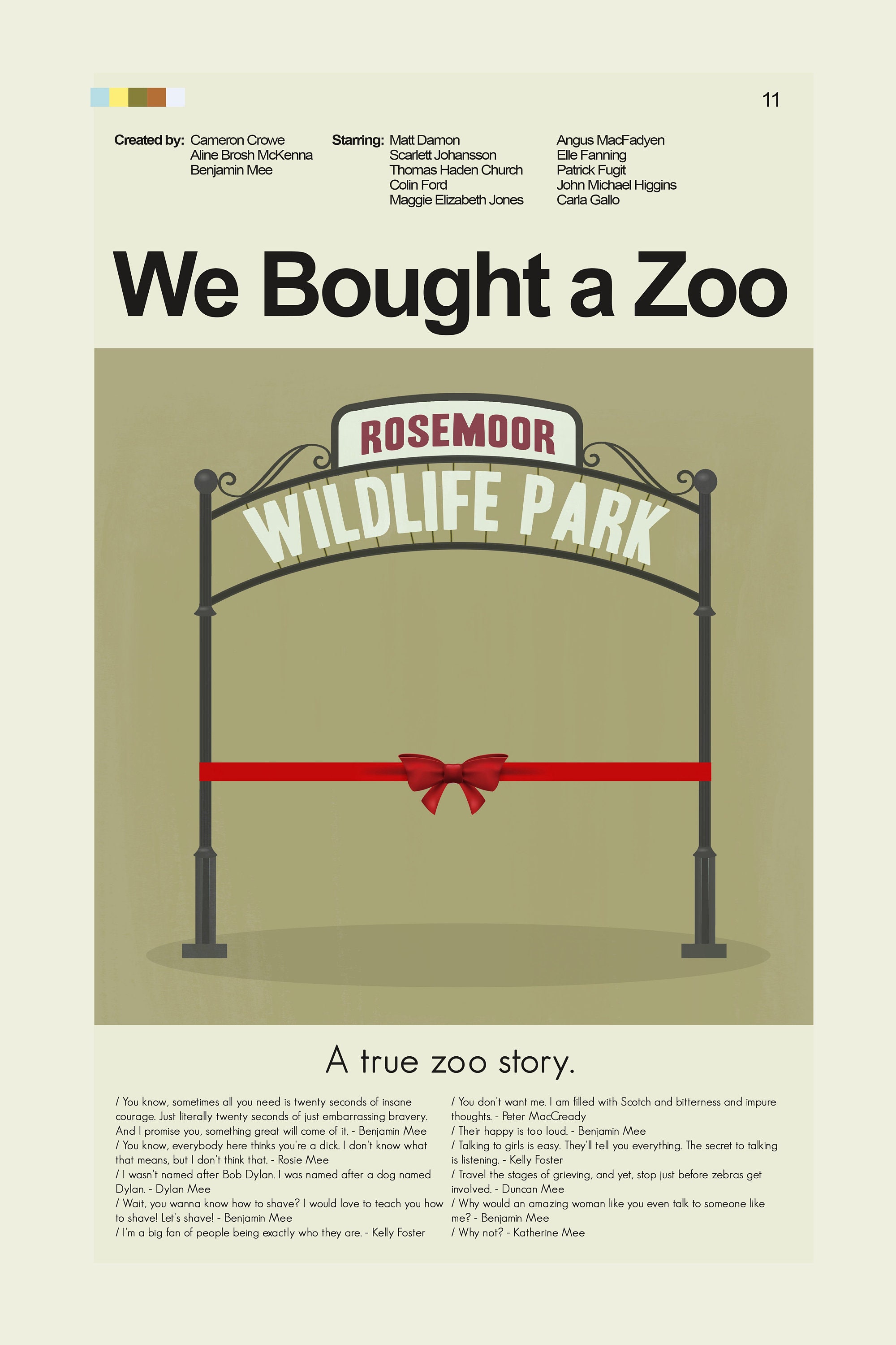 We Bought a Zoo - Rosemoor Wildlife Park | 12"x18" or 18"x24" Print ...