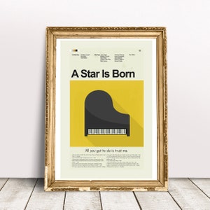 Nasce uma Estrela - Piano | 12&quot;x18&quot; ou 18&quot;x24&quot; Somente impressão