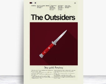 The Outsiders Inspired Mid-Century Modern Print | 12"x18" or 18"x24" Print only