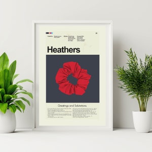 Heathers Inspired Mid-Century Modern Print | 12&quot;x18&quot; or 18&quot;x24&quot; Print only
