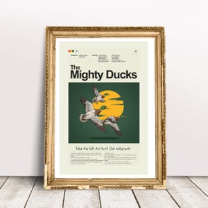 The Mighty Ducks Mid-Century Modern Print | 12&quot;x18&quot; or 18&quot;x24&quot; Print only