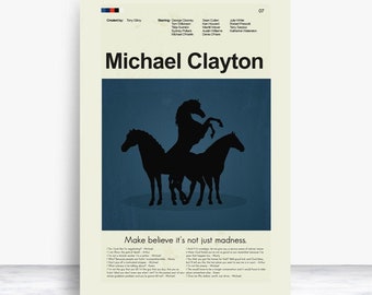 Michael Clayton Inspired Mid-Century Modern Print | 12"x18" or 18"x24" Print only