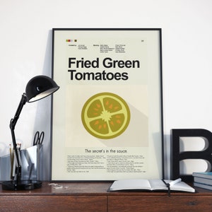 Fried Green Tomatoes Inspired Mid-Century Modern Print | 12&quot;x18&quot; or 18&quot;x24&quot; Print only