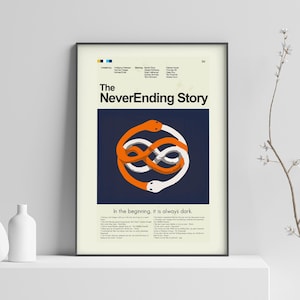The NeverEnding Story Inspired Mid-Century Modern Print | 12&quot;x18&quot; or 18&quot;x24&quot; Print only