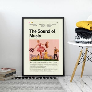 The Sound of Music Inspired Mid-Century Modern Print | 12&quot;x18&quot; or 18&quot;x24&quot; Print only