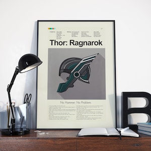 Thor: Ragnarok Mid-Century Modern Print | 12&quot;x18&quot; or 18&quot;x24&quot; Print only