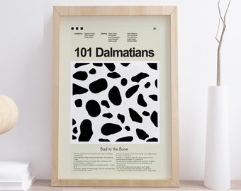 101 Dalmatians - Black and White Spots | 12"x18" or 18"x24" Print Only