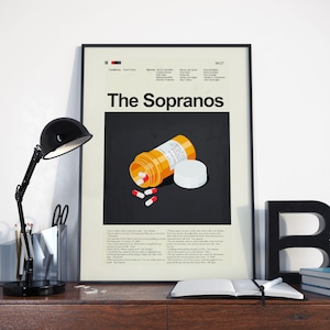 The Sopranos Inspired Mid-Century Modern Print | 12&quot;x18&quot; or 18&quot;x24&quot; Print only