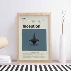 Inception Inspired Mid-Century Modern Print | 12&quot;x18&quot; or 18&quot;x24&quot; Print only