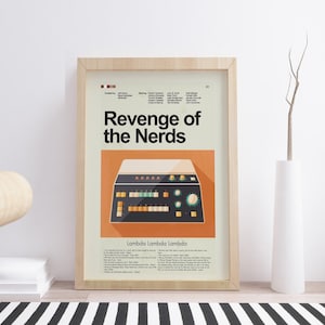 Revenge of the Nerds Inspired Mid-Century Modern Print | 12"x18" or 18"x24" Print only