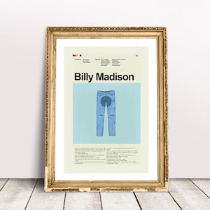 Billy Madison Inspired Mid-Century Modern Print | 12&quot;x18&quot; or 18&quot;x24&quot; Print only