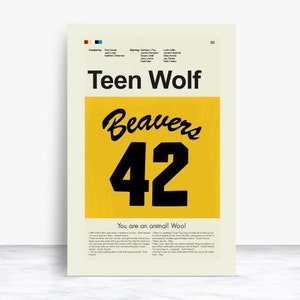 Teen Wolf inspiriert Mid-Century Modern Print | Nur für 12 &quot;x 18 &quot;oder 18 &quot;x 24&quot; Druck