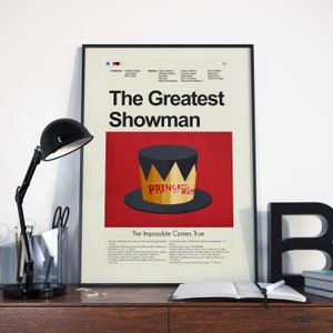 The Greatest Showman Inspired Mid-Century Modern Print | 12&quot;x18&quot; or 18&quot;x24&quot; Print only