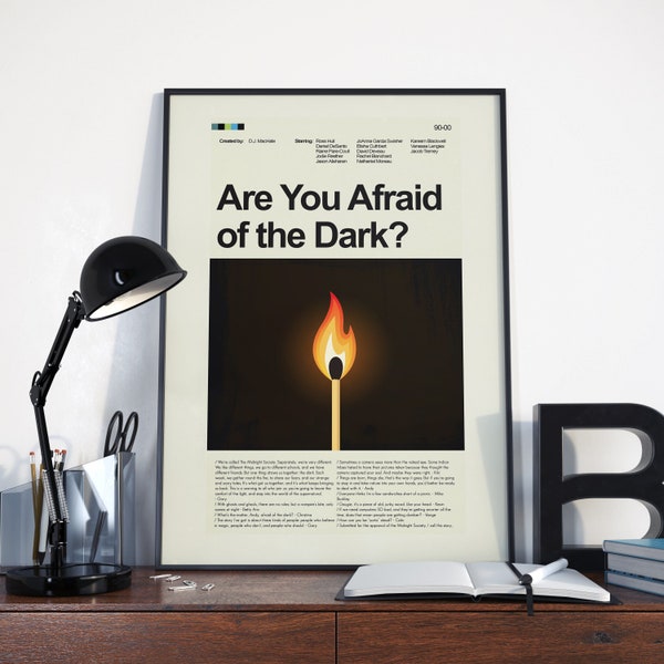 Hast du Angst vor der Dunkelheit? - Beleuchtetes Streichholz | 12"x18" oder 18"x24" Print only