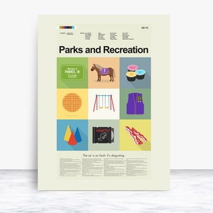 Parken en recreatie - De serie Mid-Century Modern Print GROOT | Alleen afdrukken van 18 x 24 inch