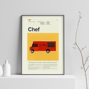 Chef Inspired Mid-Century Modern Print | 12&quot;x18&quot; or 18&quot;x24&quot; Print only