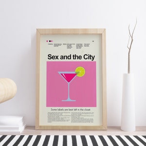 Sex and the City (movie) Inspired Mid-Century Modern Print | 12&quot;x18&quot; or 18&quot;x24&quot; Print only