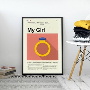 My Girl Inspired Mid-Century Modern Print | 12&quot;x18&quot; or 18&quot;x24&quot; Print only