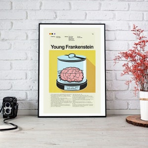 Young Frankenstein Inspired Mid-Century Modern Print | 12&quot;x18&quot; or 18&quot;x24&quot; Print only
