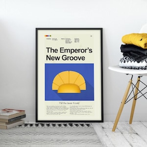 The Emperor&#39;s New Groove Mid-Century Modern Print | 12&quot;x18&quot; or 18&quot;x24&quot; Print only
