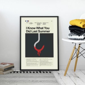I Know What You Did Last Summer Inspired Mid-Century Modern Print | 12&quot;x18&quot; or 18&quot;x24&quot; Print only