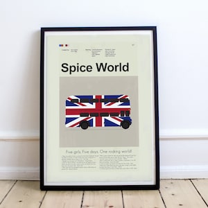 Spice World Inspired Mid-Century Modern Print | 12&quot;x18&quot; or 18&quot;x24&quot; Print only