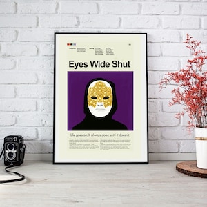Eyes Wide Shut Inspired Mid-Century Modern Print | 12&quot;x18&quot; or 18&quot;x24&quot; Print only