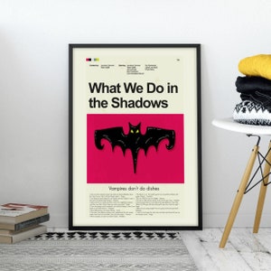 Was wir im Schatten tun Inspiriert Mid-Century Modern Print | Nur für 12 &quot;x 18 &quot;oder 18 &quot;x 24&quot; Druck