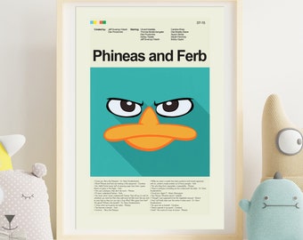 Phineas and Ferb - Perry the Platypus | 12"x18" Print Only