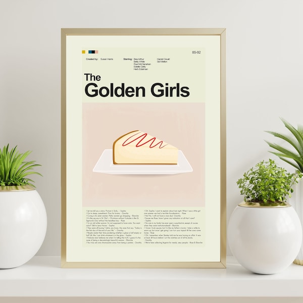 The Golden Girls Inspired Mid-Century Modern Print | 12"x18" or 18"x24" Print only