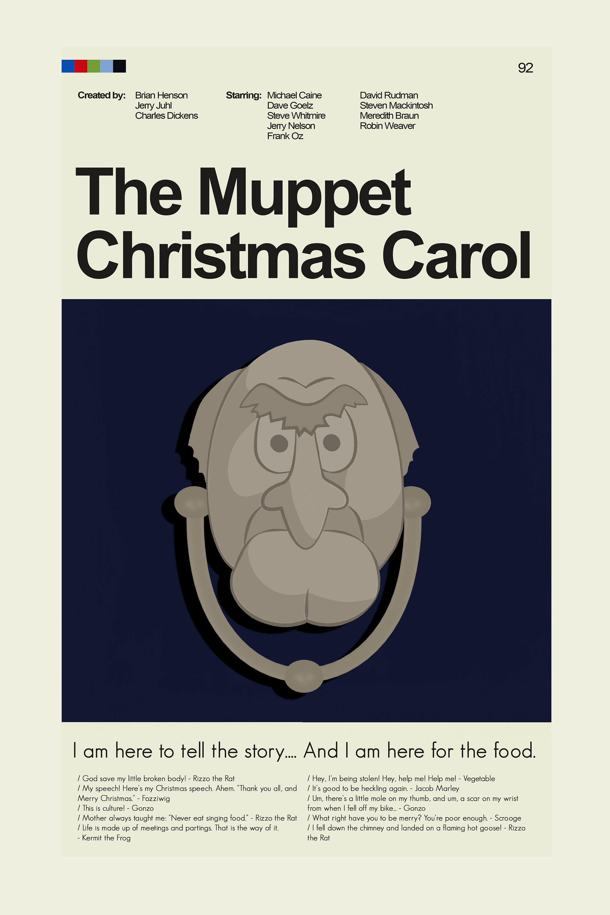 The Muppet Christmas Carol Door Knocker 12x18 or 18x24 Print Only Etsy
