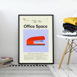 Office Space Inspired Mid-Century Modern Print | 12&quot;x18&quot; or 18&quot;x24&quot; Print only