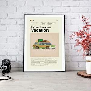 National Lampoon&#39;s Vacation Inspired Mid-Century Modern Print | 12&quot;x18&quot; or 18&quot;x24&quot; Print only