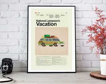 National Lampoon's Vacation Inspired Mid-Century Modern Print | 12"x18" or 18"x24" Print only