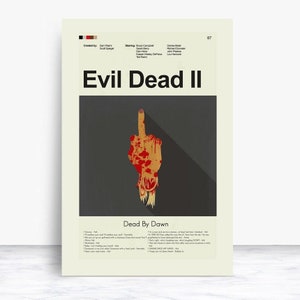 Evil Dead II inspiriert Mid-Century Modern Print | Nur für 12 &quot;x 18 &quot;oder 18 &quot;x 24&quot; Druck