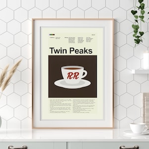 ツインピークス - RR コーヒーカップ | 12&quot;x18&quot; または 18&quot;x24&quot; プリントのみ