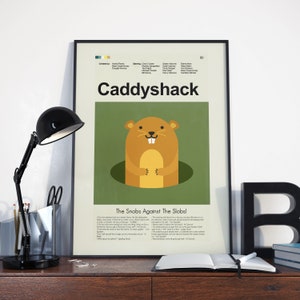 Caddyshack Inspiriert Mid-Century Modern Print | 12&quot;x18&quot; oder 18&quot;x24&quot; Print only