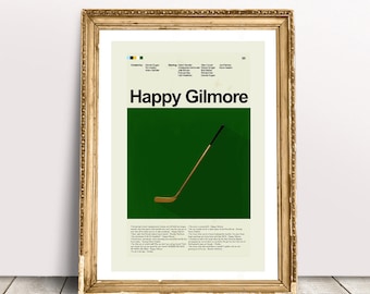 Happy Gilmore Inspired Mid-Century Modern Print | 12"x18" or 18"x24" Print only