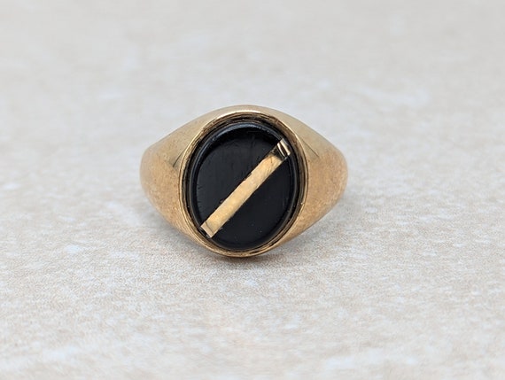 9ct gold & onyx - Gem