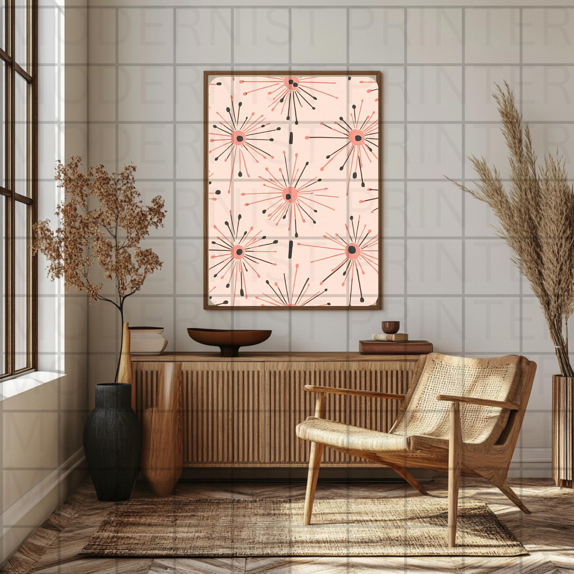 Mid-century Modern Star Pattern Bundle: 1950s Atomic Era Designs ...